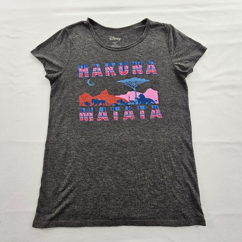 Hakuna Matata Lion King‎ Disney Gray Short Sleeve T-Shirt Women's M